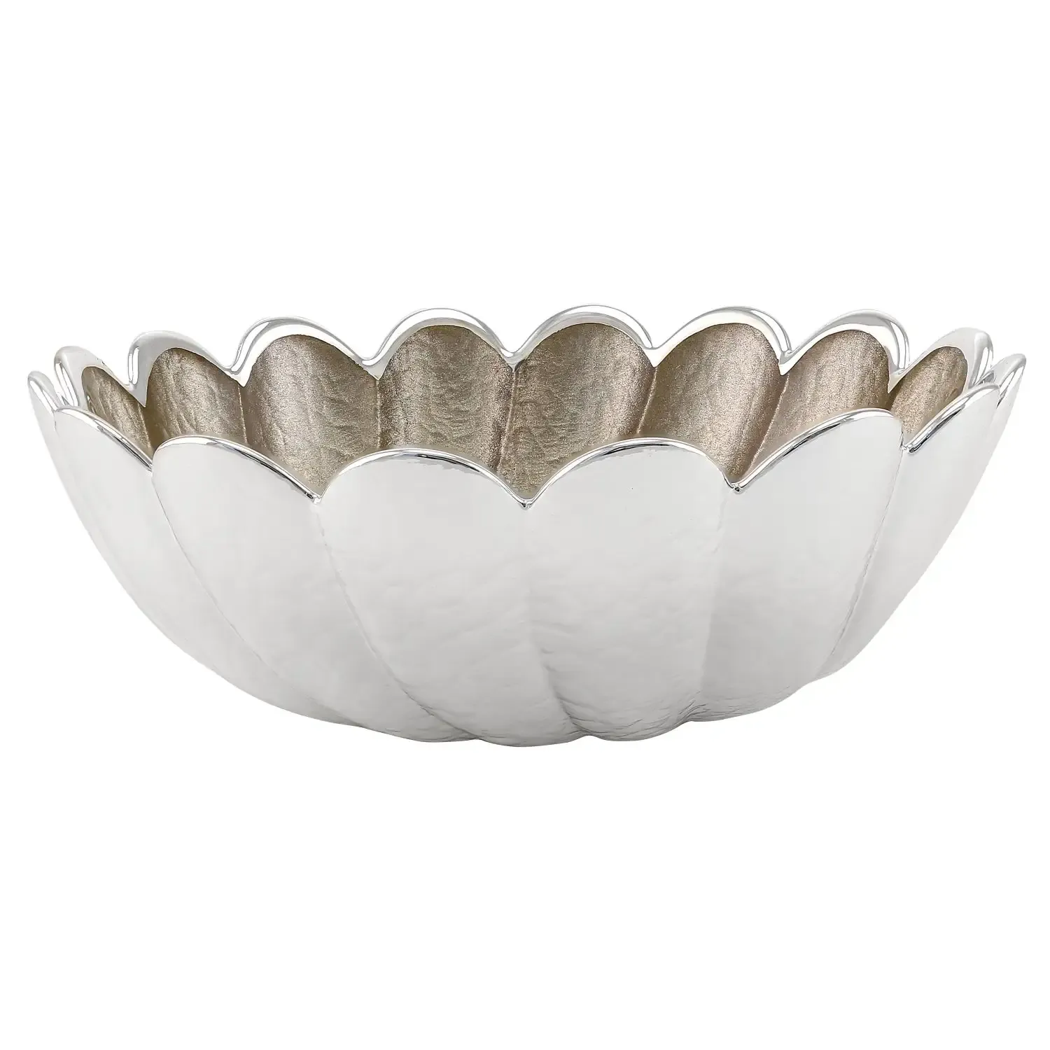 Чаша стеклянная "TORCIGLIONE" песочного цвета в серебре